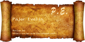 Pajer Evelin névjegykártya